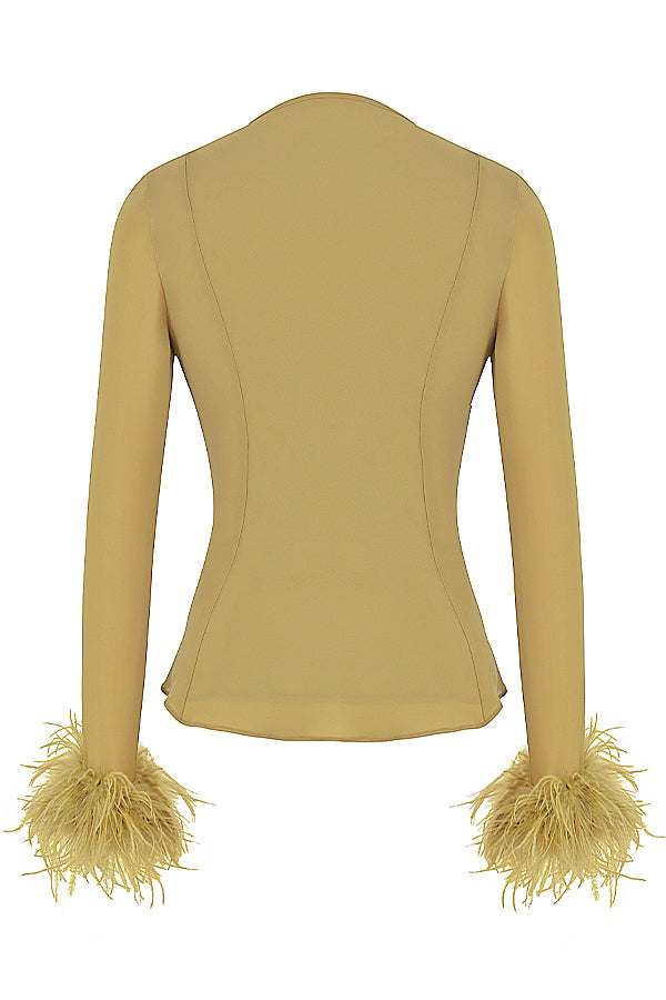 Nel| Statement Top with Golden Feather Finish