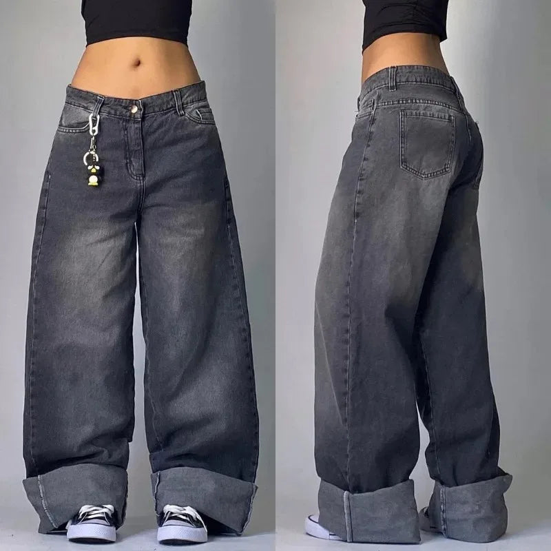 Dunya | Streetwear Flared Baggy Jeans