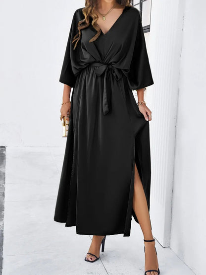 Judeena | V-Neck Women's Dress Midi Spring