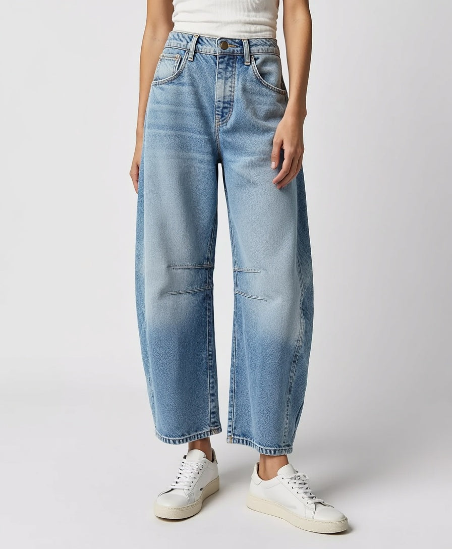 Weite Jeans mit Hohem Bund für Damen