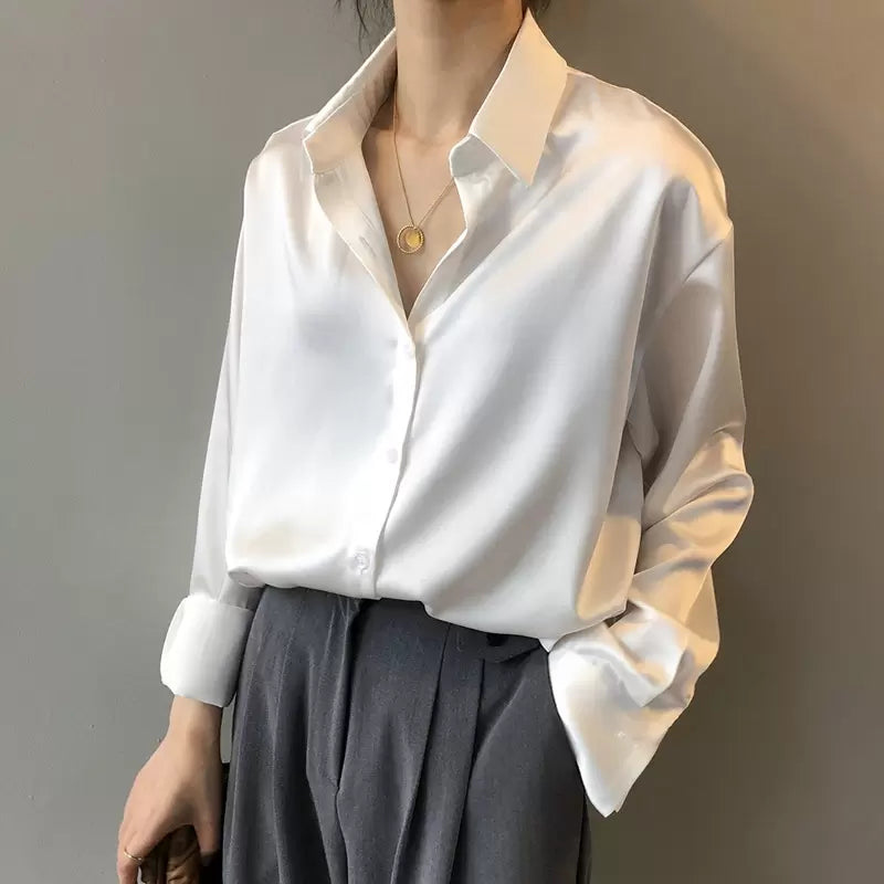 Chic Luxe Women's Blouse with Long Sleeves