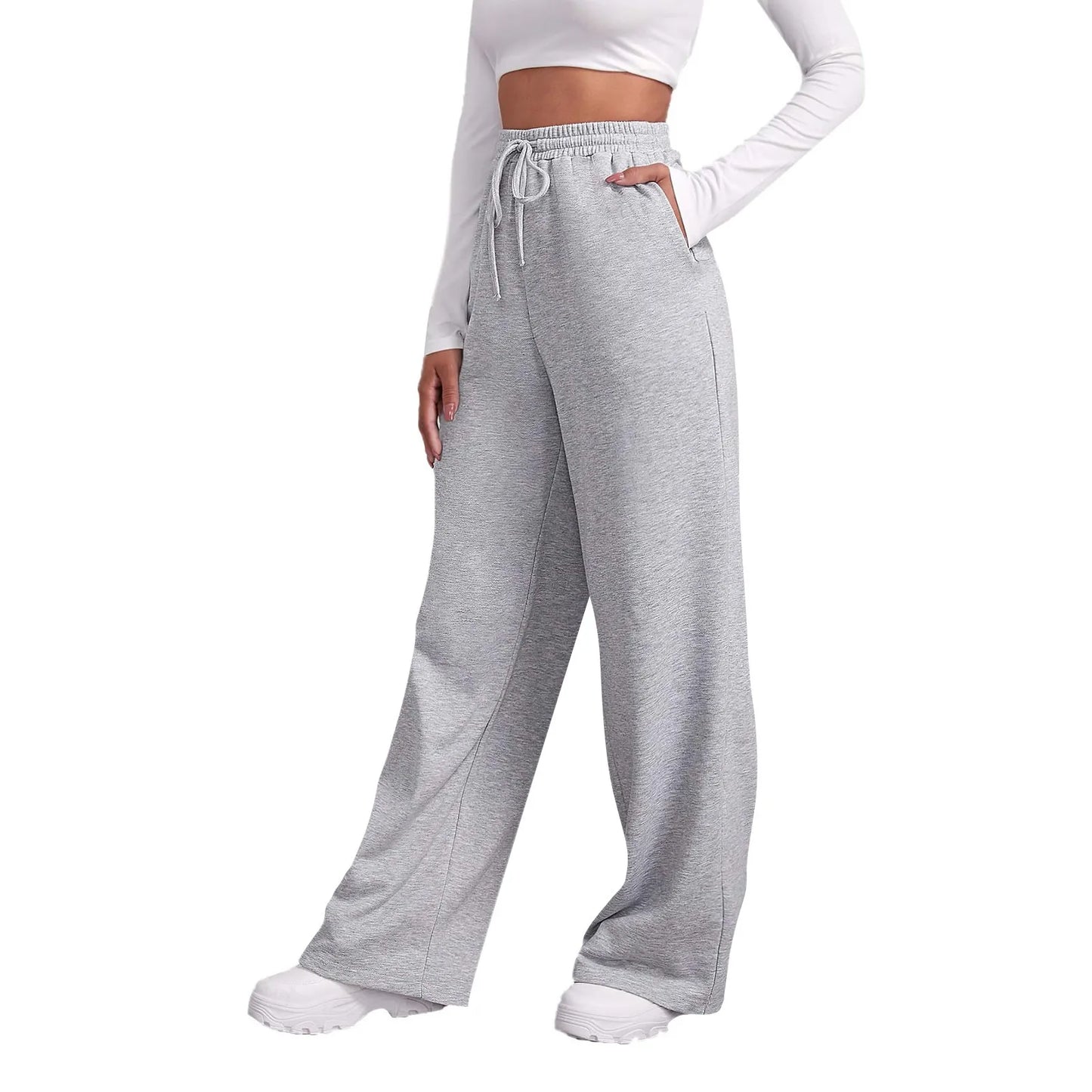 Alina | Casual High Waist Wide-Leg Jogging Pants