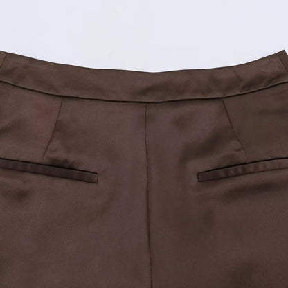 Xylia | Dames Minishort - Luxe Satijn met Kanten Rand 2
