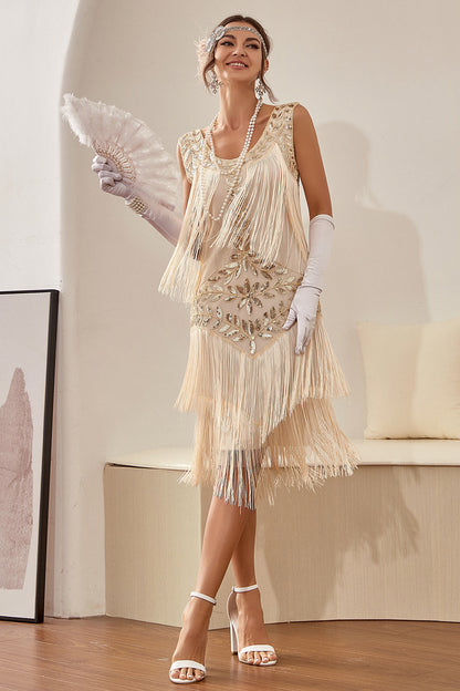 Goedele | Vintage Boho Fringe Midi Women's Dress