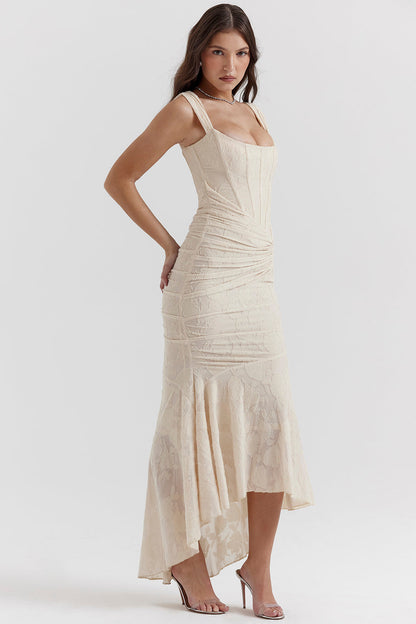 Alcinia | Elegant Asymmetrical Midi Dress