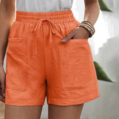 Balbina | Summer Linen Shorts with High Waist and Drawstring