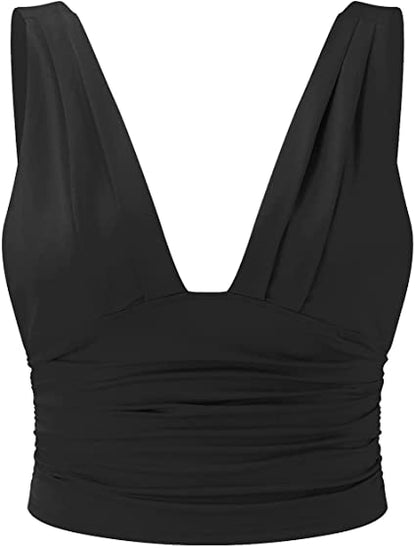 Alana | Elegant V-Neck Crop Top