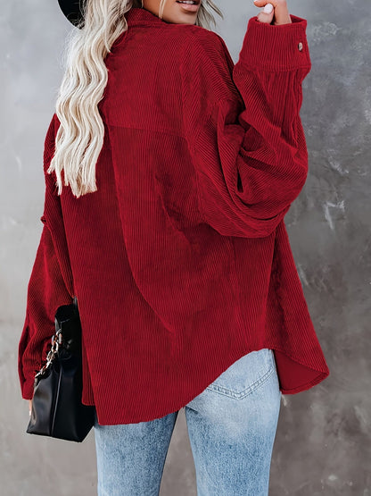 Ainara | Corduroy Button-Down Shirt