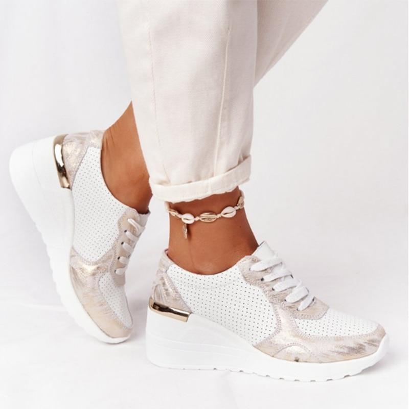 Comfortable Women's Sneakers with Elevated Sole