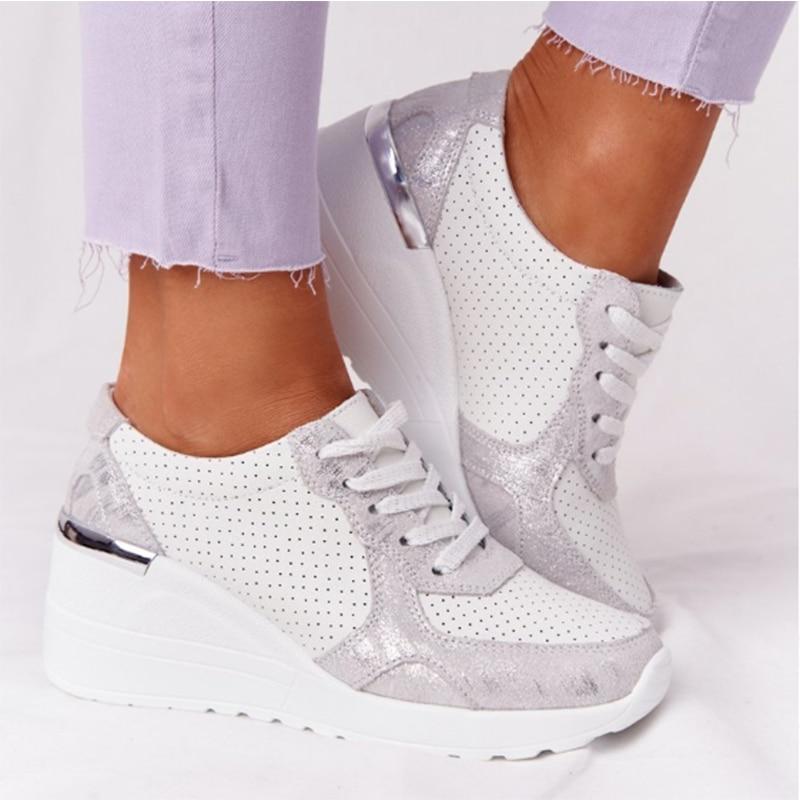 Comfortable Women's Sneakers with Elevated Sole