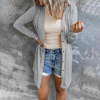 Trendy airy women's cardigan with buttons