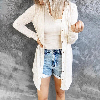 Trendy airy women's cardigan with buttons
