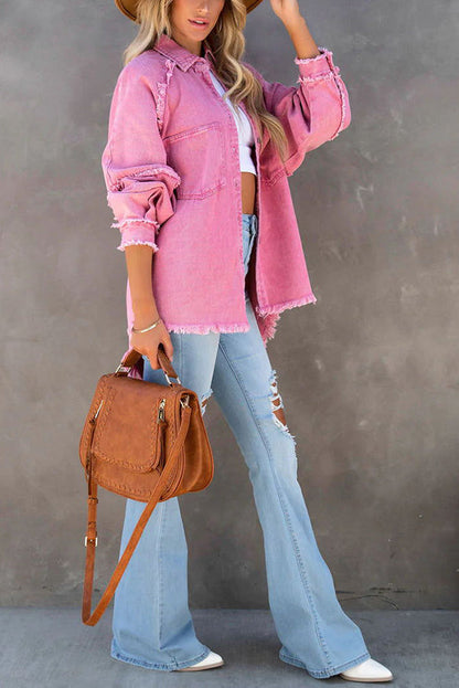 Trendy stylish women's denim jacket