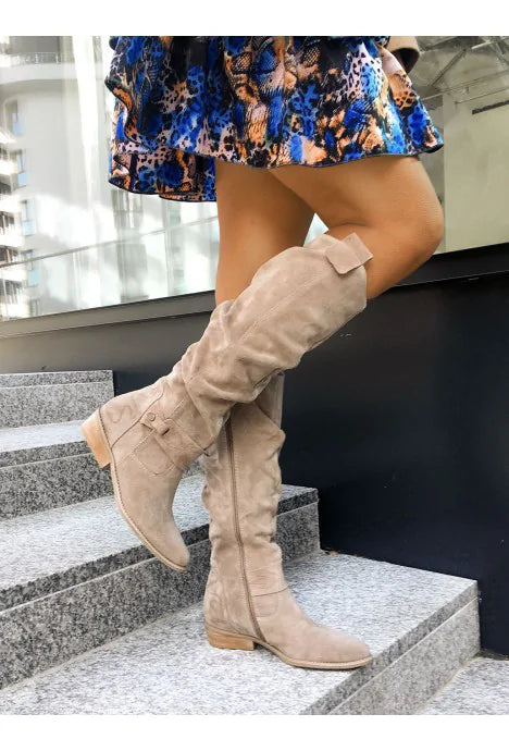 Trendy comfortable cowboy boots with playful details and elegant appearance