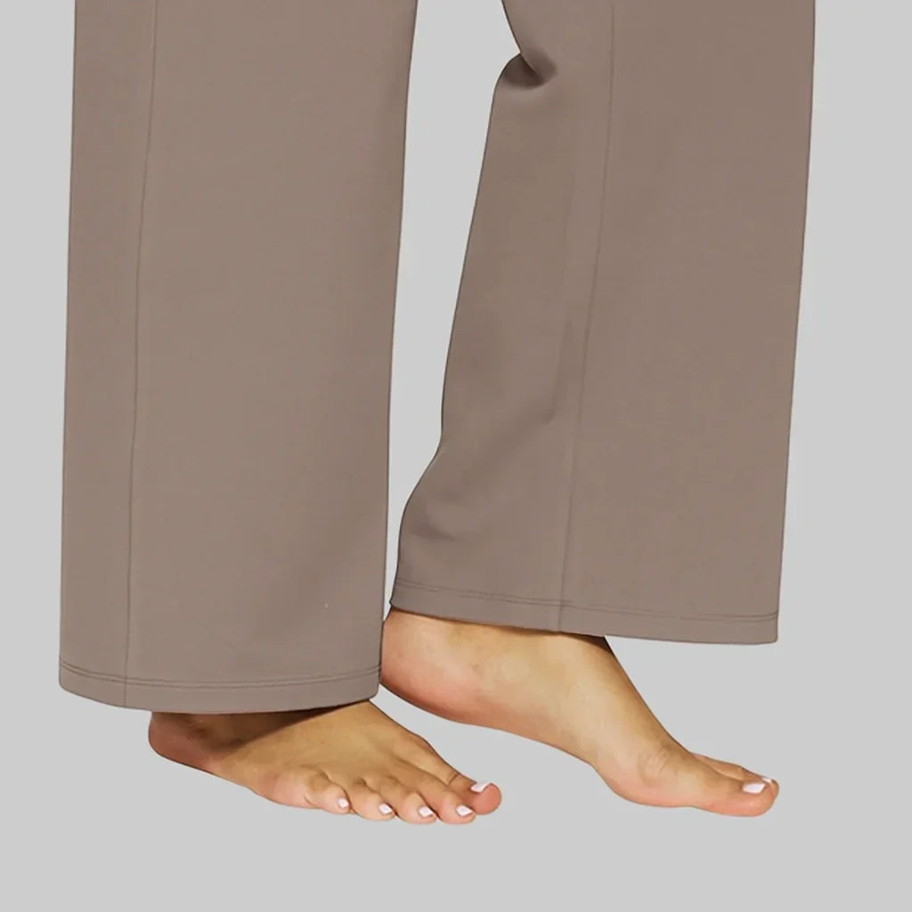 Comfortable Wide-Leg Women's Pants with High Waist and Pockets