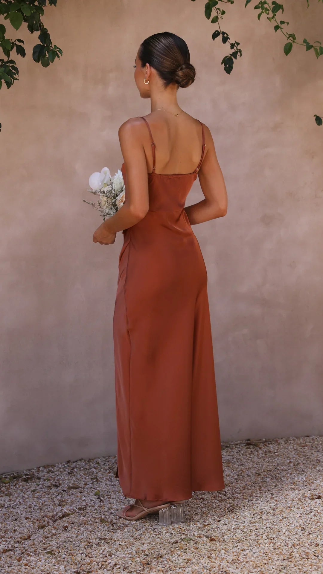 Elegant Women's Dress with Spaghetti Straps and Side Slit