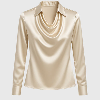 Chic Refined Women's Blouse with Long Sleeves