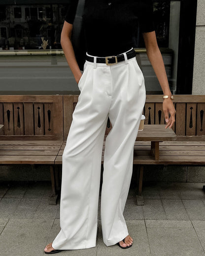 Ilena| High Waist Trousers with Wide Legs