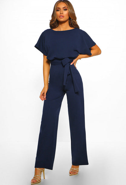 Comfortable Women's Wide Leg Jumpsuit With Waistband