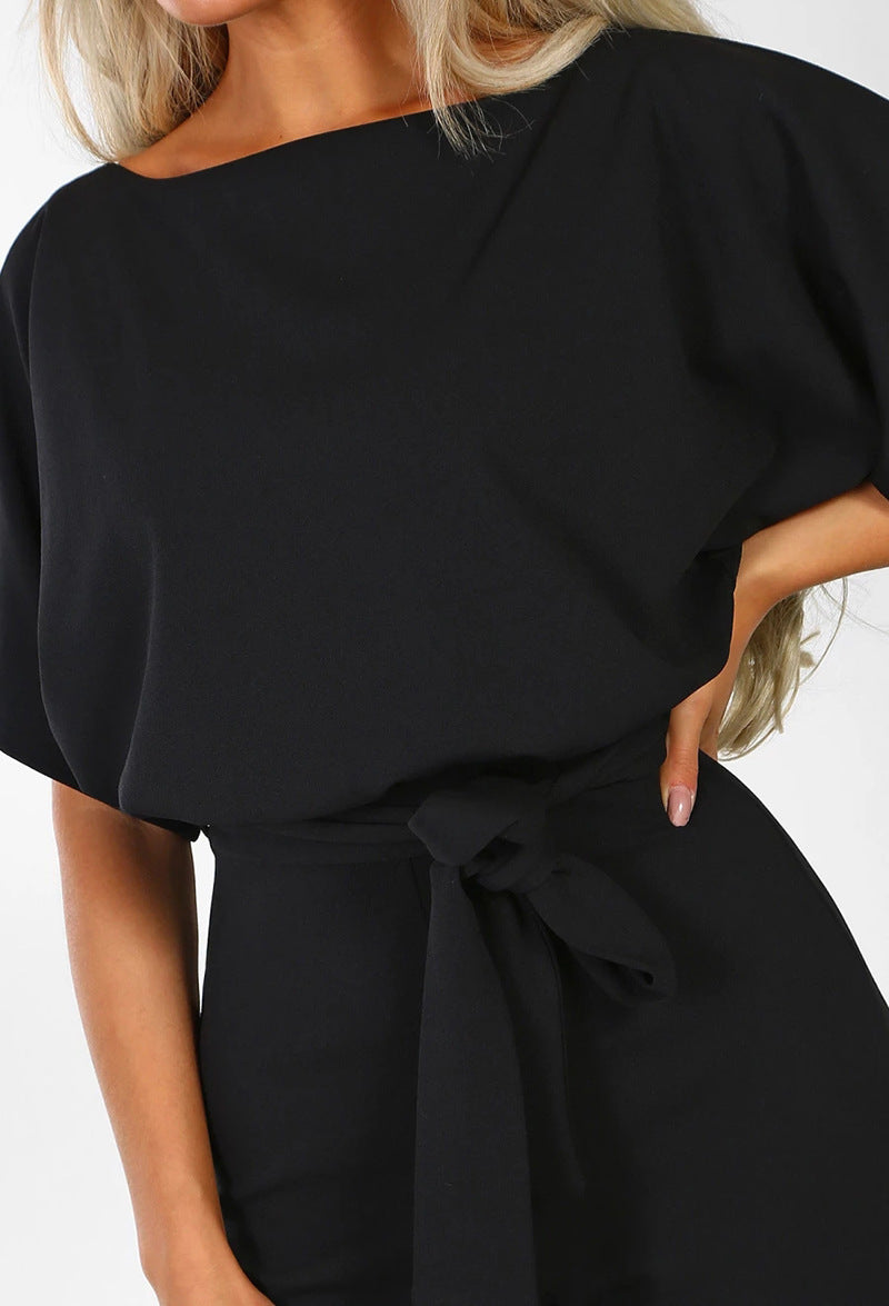 Comfortable Women's Wide Leg Jumpsuit With Waistband