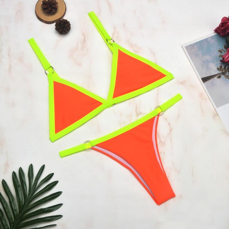 Marj| Minimalist Bikini with Ring Details and Triangle Top