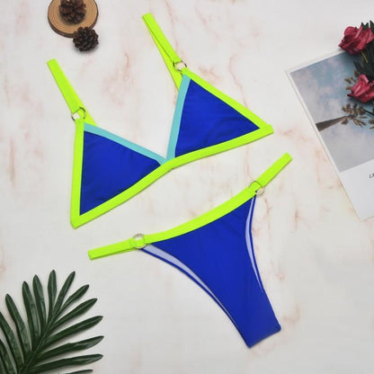 Marj| Minimalist Bikini with Ring Details and Triangle Top