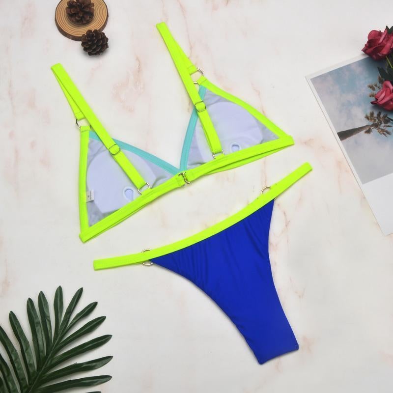 Marj| Minimalist Bikini with Ring Details and Triangle Top