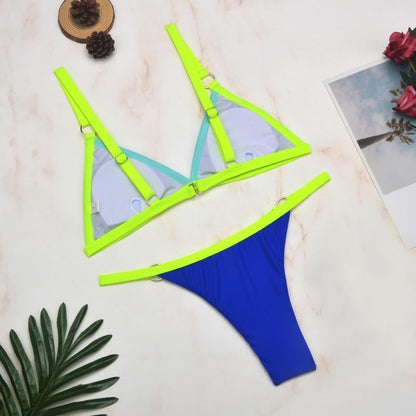 Marj| Minimalist Bikini with Ring Details and Triangle Top