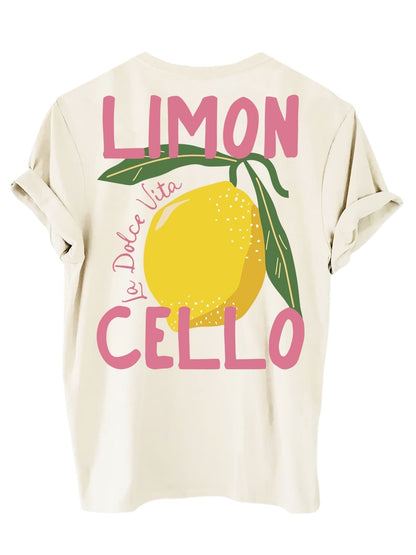 Comfortable Women's T-shirt with Lemon Print