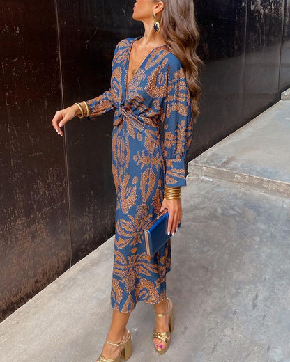 Catrina | Bohemian Midi Dress for Women with Print