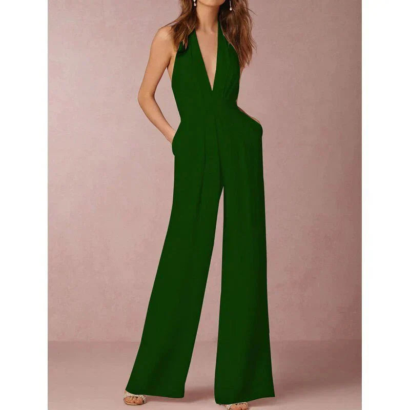 Tessy | Elegant Deep V-Neck Jumpsuit