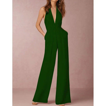 Tessy | Elegant Deep V-Neck Jumpsuit
