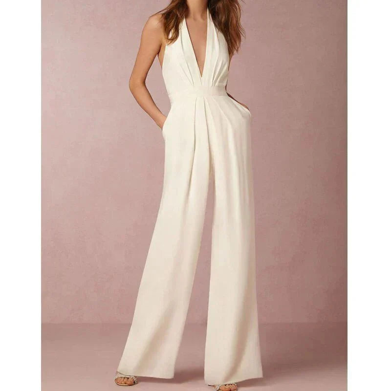 Tessy | Elegant Deep V-Neck Jumpsuit