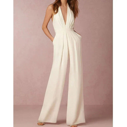 Tessy | Elegant Deep V-Neck Jumpsuit