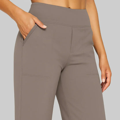 Comfortable Wide-Leg Women's Pants with High Waist and Pockets