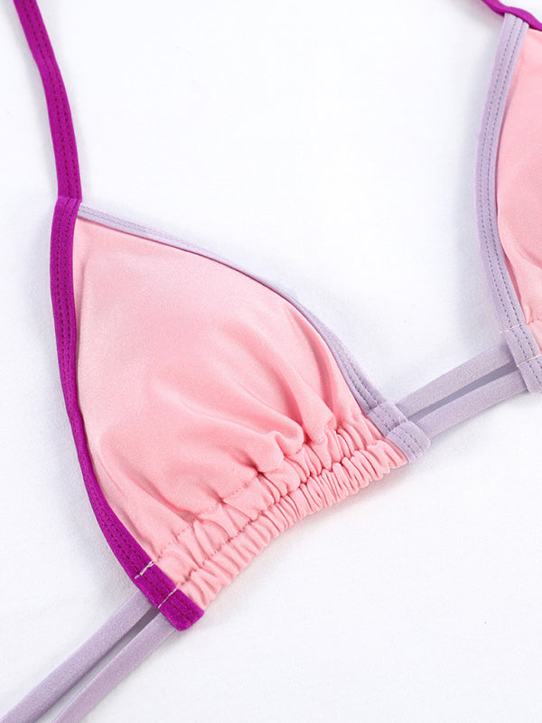 Parli| Triangle Bikini with Contrasting Tie Details