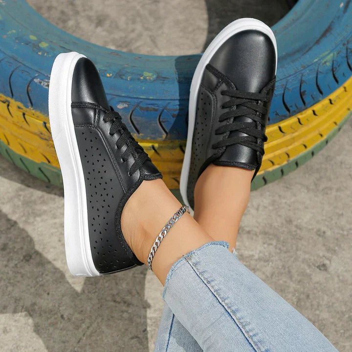 Stylish Women's Sneakers with Airy Perforation