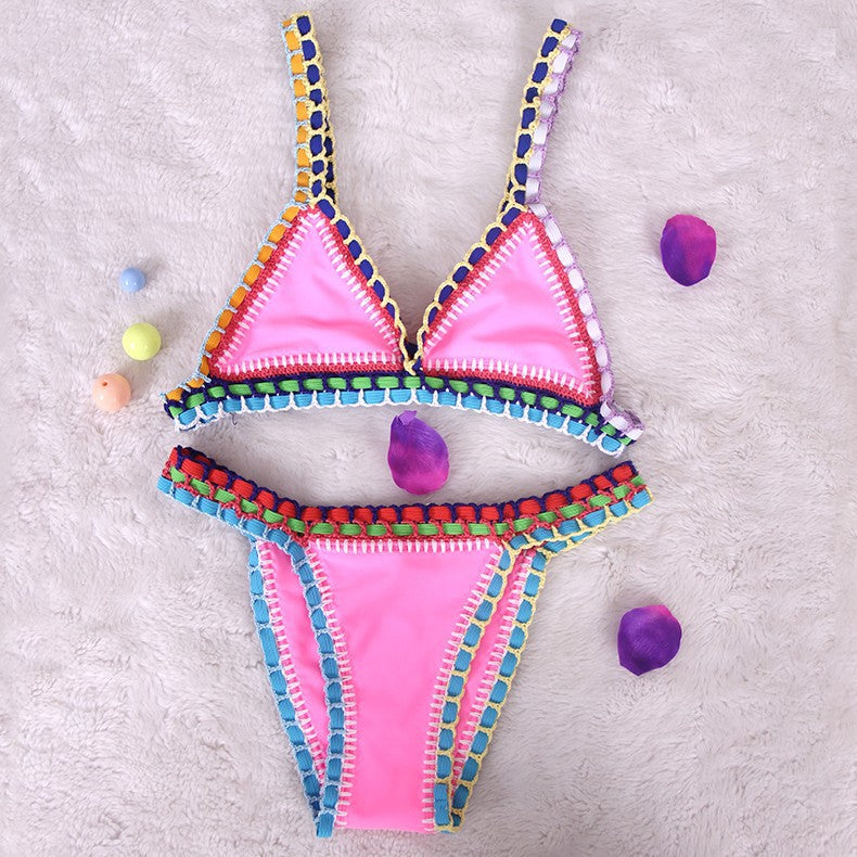 Dory | Crocheted Boho Bikini Set with Stretch Top