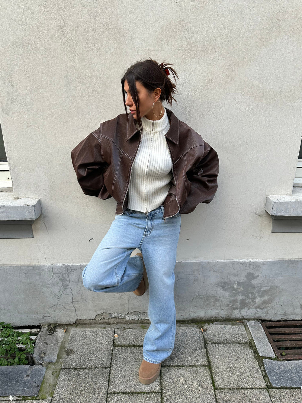 Charlot | Oversized Jacket with Zipper and Elegant Look