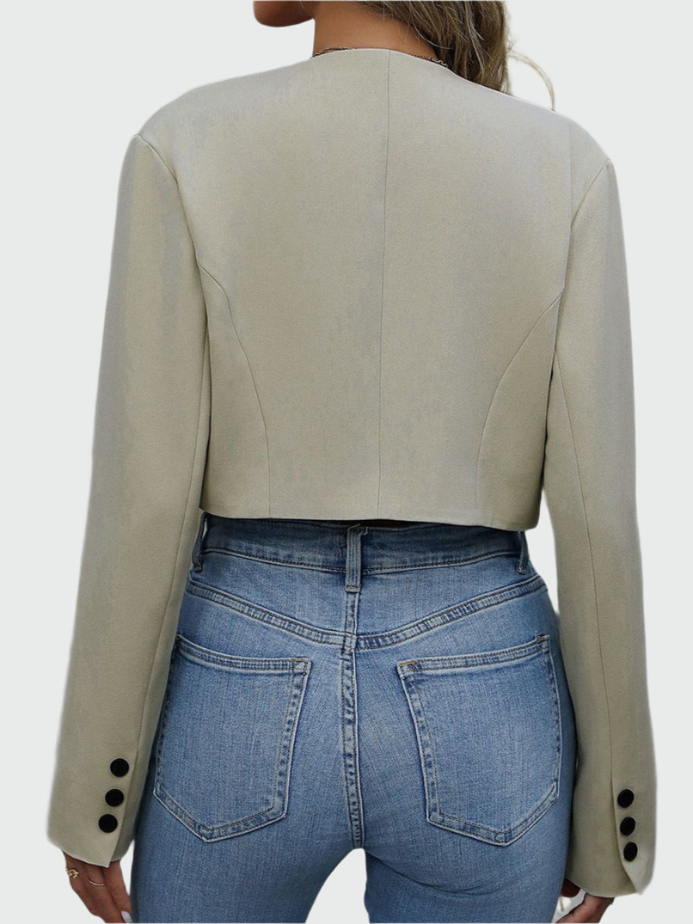 Tegan | Cropped Blazer with Asymmetrical Closure