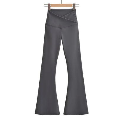 Trendy Comfortable Women's Flared Pants with High Waist