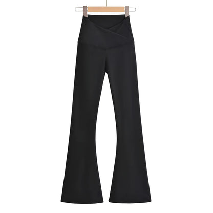 Trendy Comfortable Women's Flared Pants with High Waist