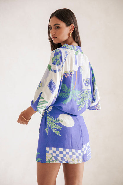 Daelia | Summer Two-Piece Set with Botanical Print