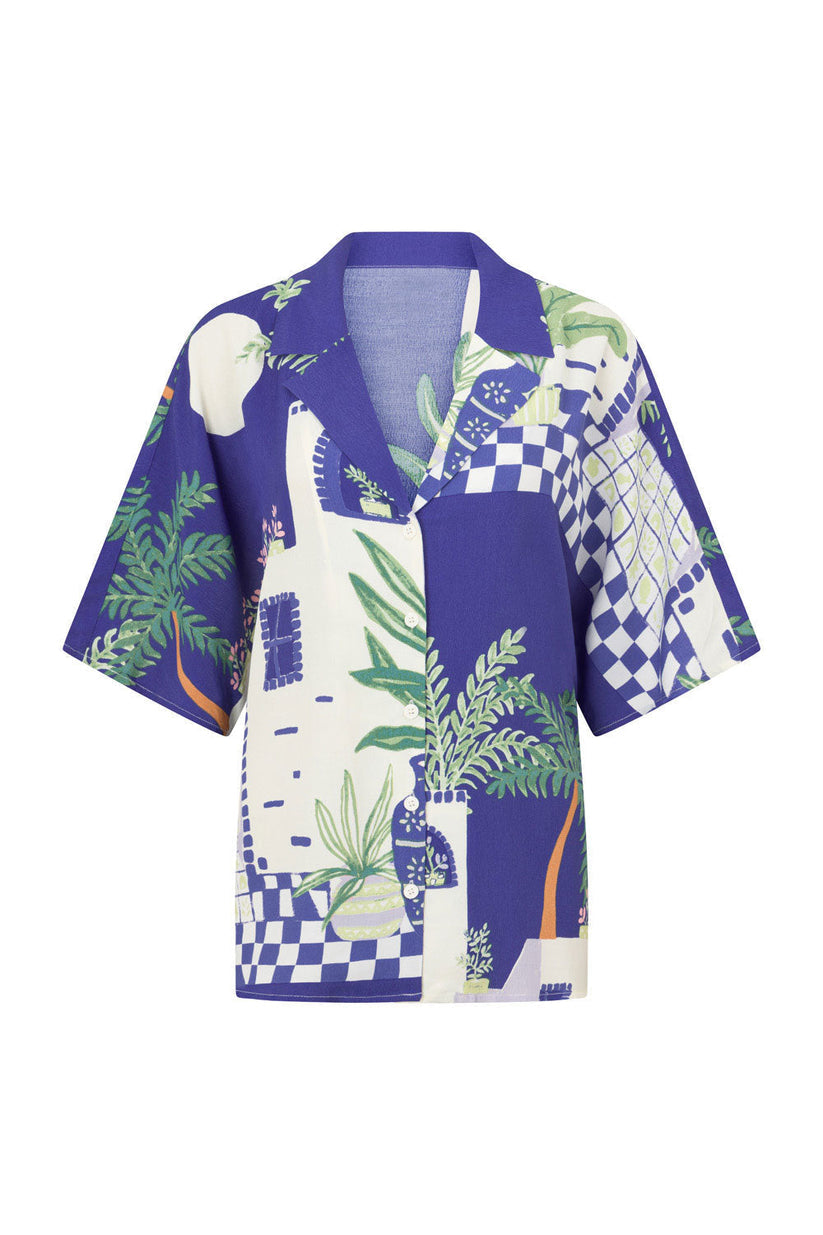 Daelia | Summer Two-Piece Set with Botanical Print