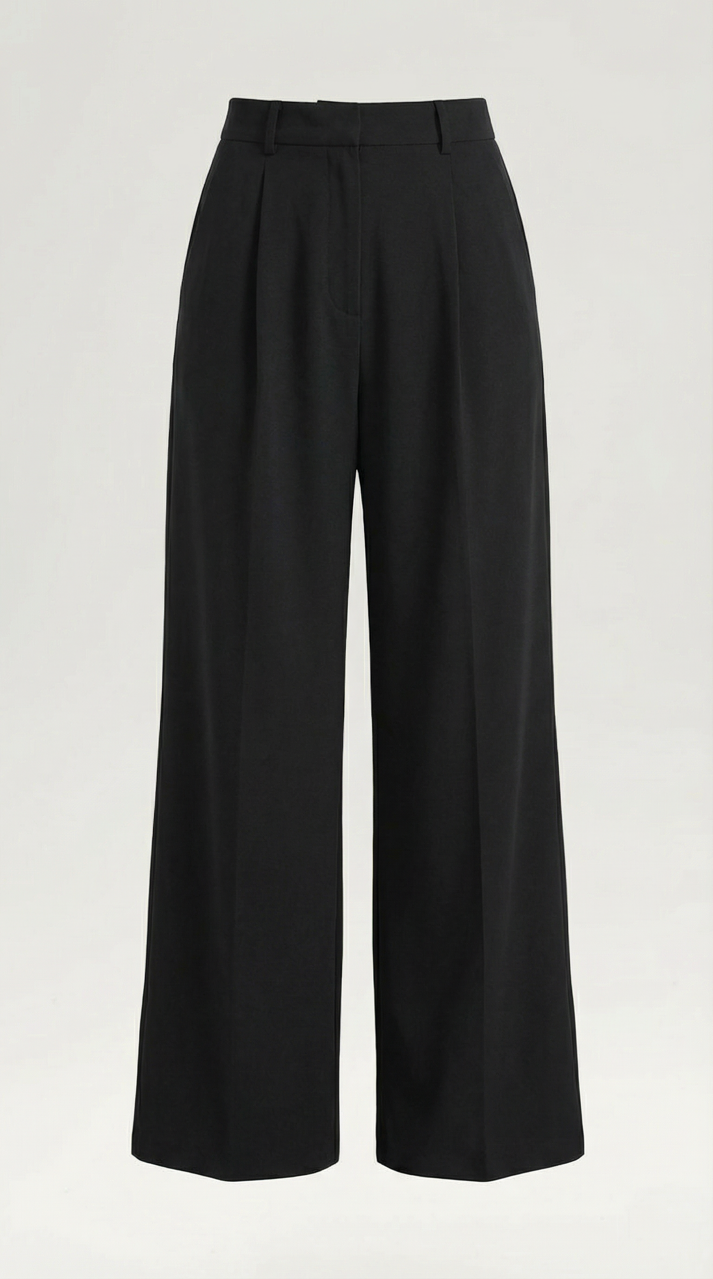 Comfortable Women's Trousers With High Waist And Wide Legs