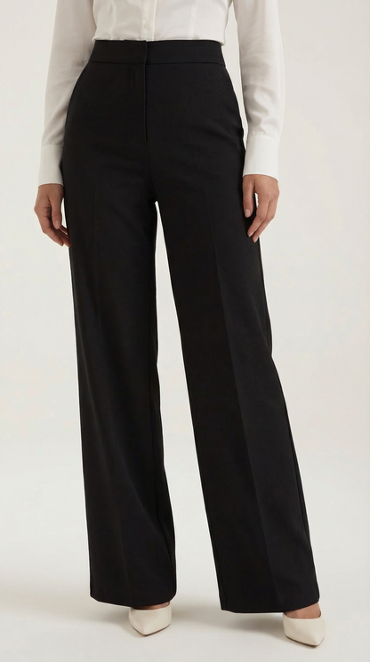 Comfortable Women's Trousers With High Waist And Wide Legs