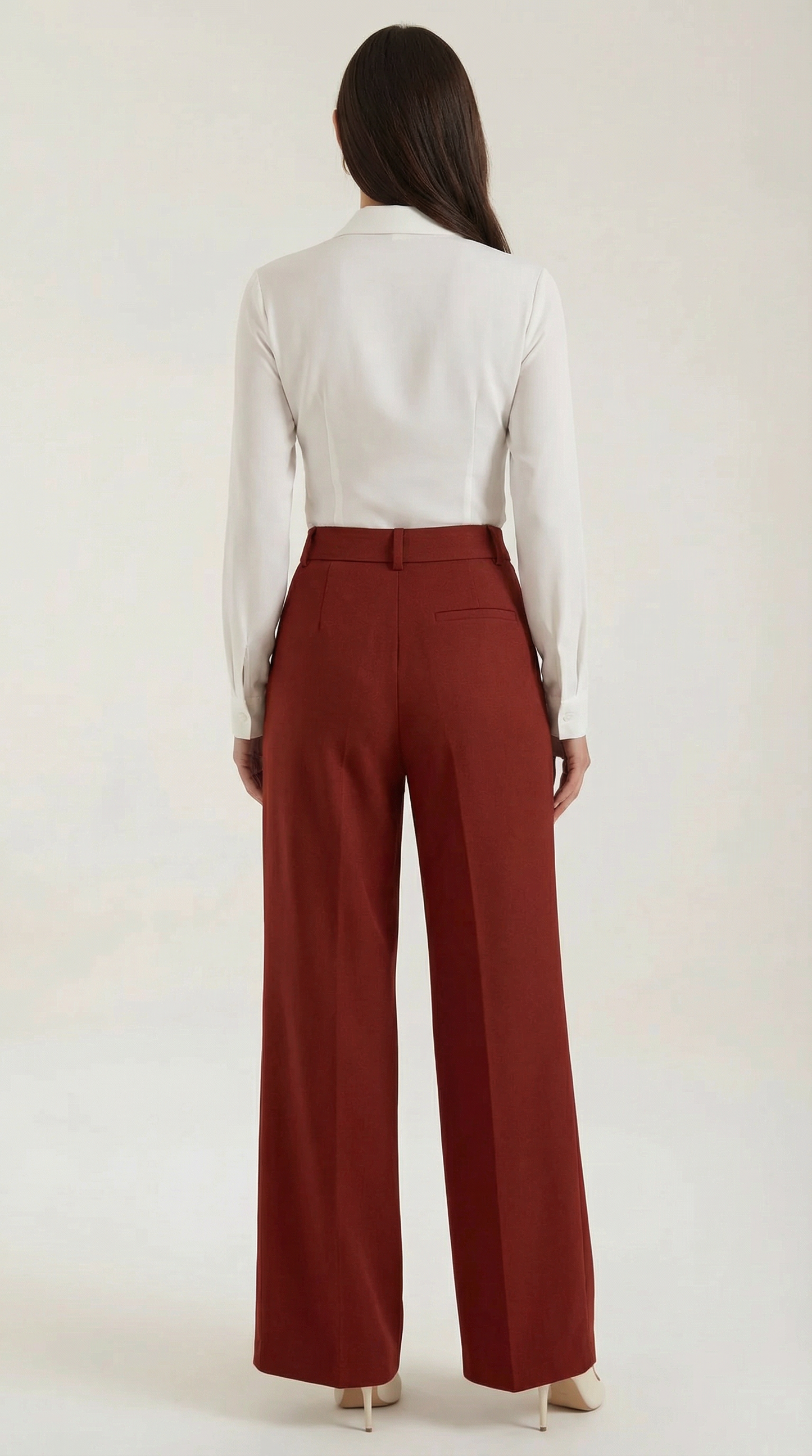 Comfortable Women's Trousers With High Waist And Wide Legs