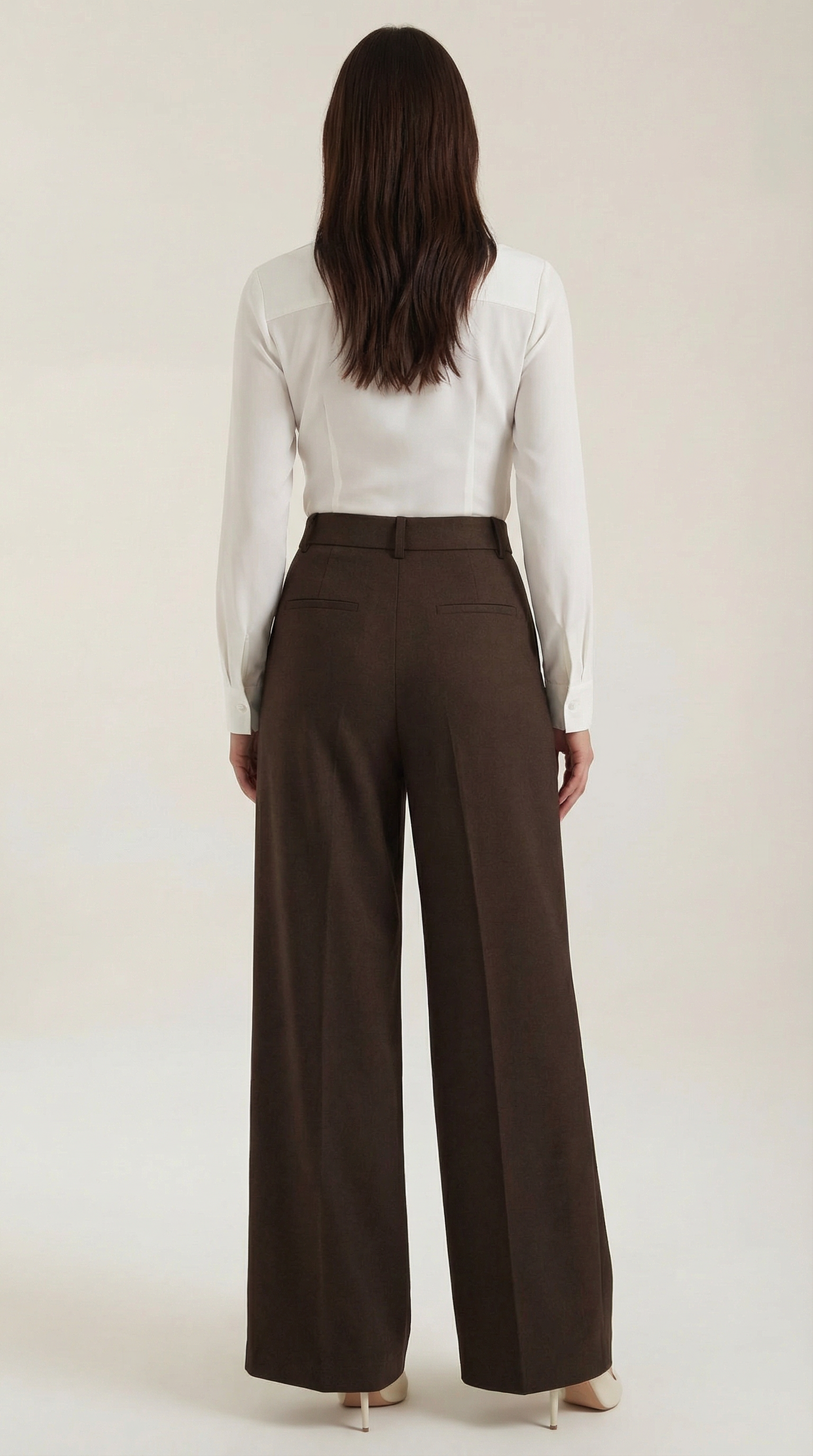 Comfortable Women's Trousers With High Waist And Wide Legs