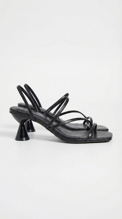 Sandals With Straps And Kitten Heel For Women