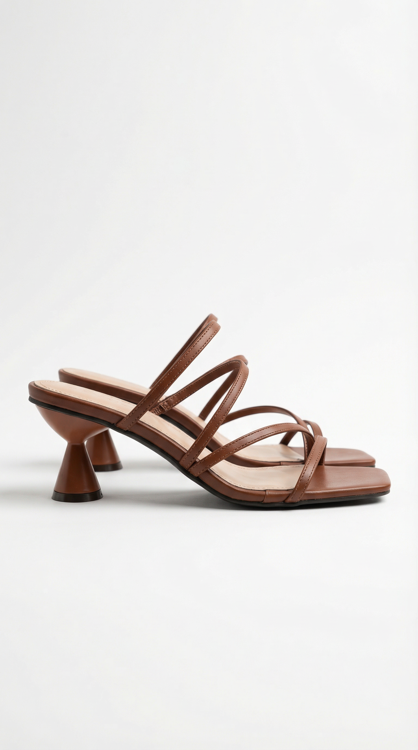 Sandals With Straps And Kitten Heel For Women